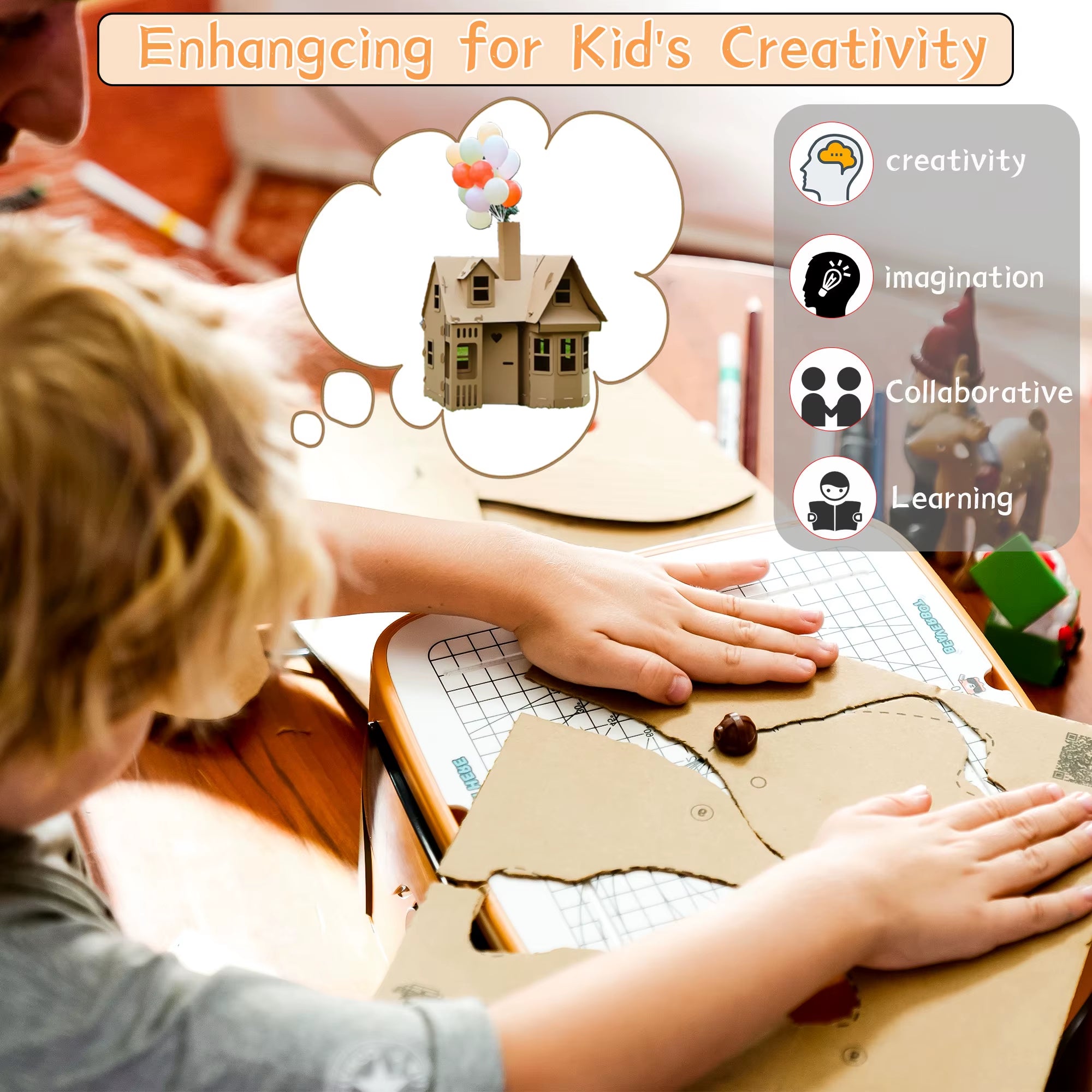 Beaverbot Safe Cardboard Construction Kit for Kids DIY Cutter Cutting Activity Toy Cardboardcraft Machine Cardboard Saw