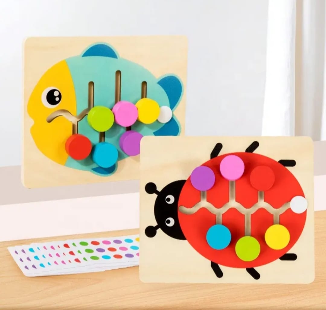 Color Matching Wooden Puzzle – Montessori Learning Toy for Kids