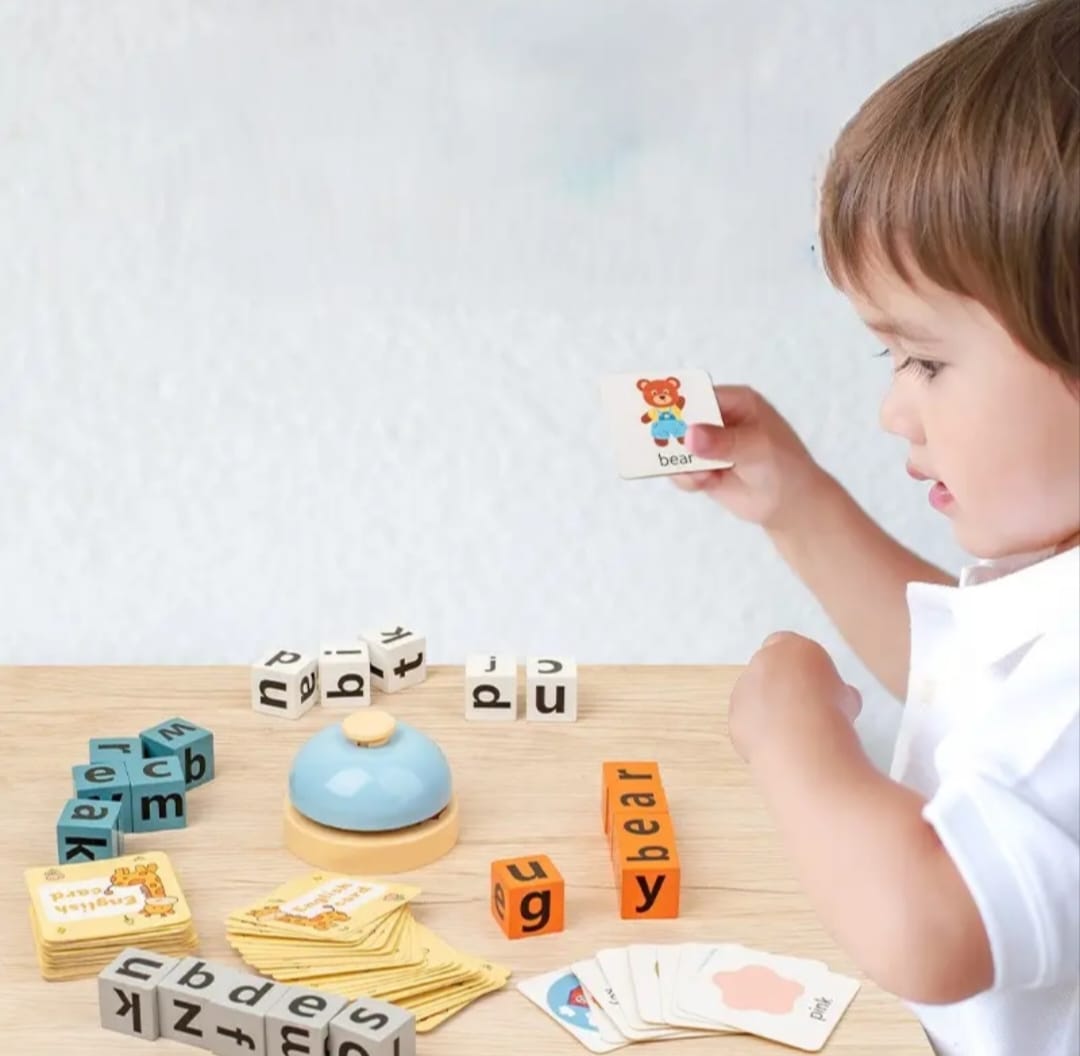 Spelling Word Game for Kids – Fun Letter Matching & Vocabulary Builder with bell