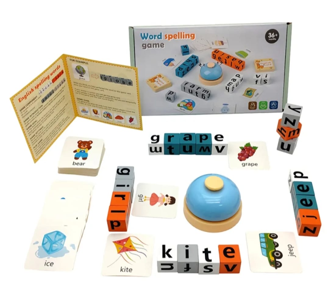 Spelling Word Game for Kids – Fun Letter Matching & Vocabulary Builder with bell