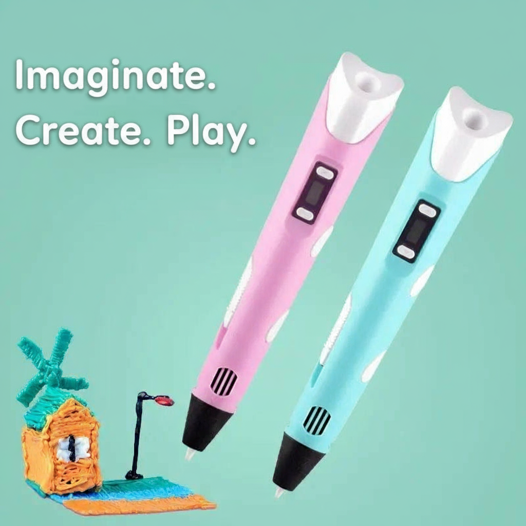 3D Pen 3D Printing Pen Children DIY Drawing Pens PLA Filament Birthday Christmas Boys Girls Gift for Kids with Travel Case