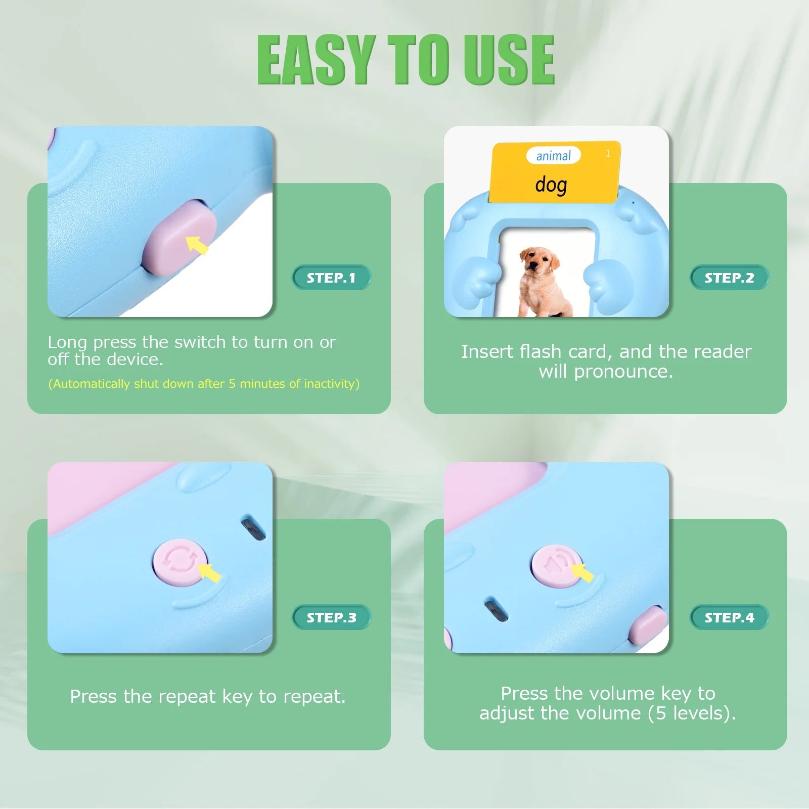 Talking Flash Cards with 224 Sight Words, Montessori Learning Toys, Learning Educational Gifts for Birthday & Christmas