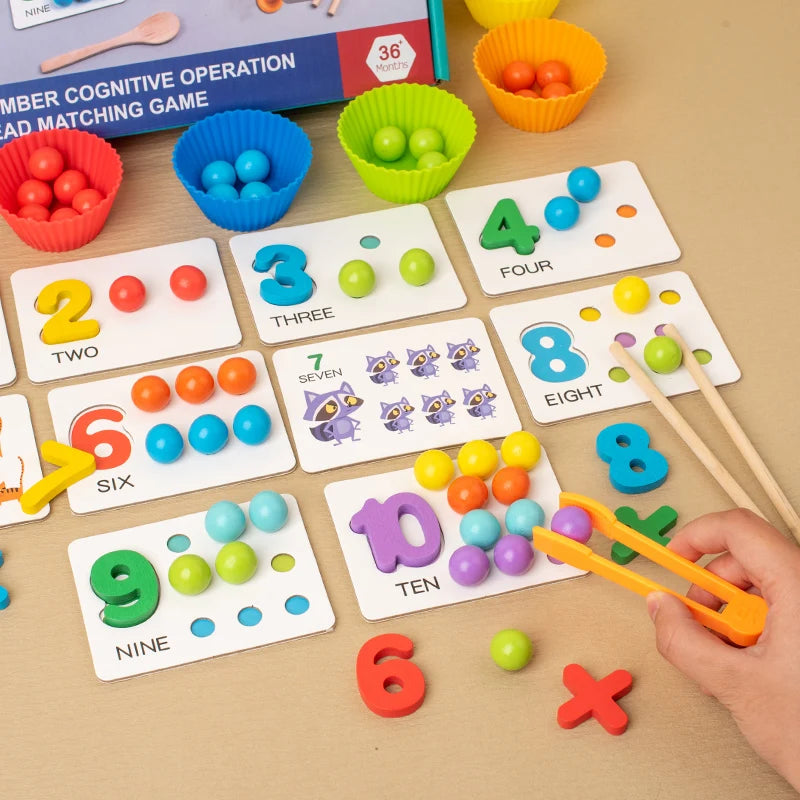Montessori Math Learning Board - Number & Arithmetic Matching Toy