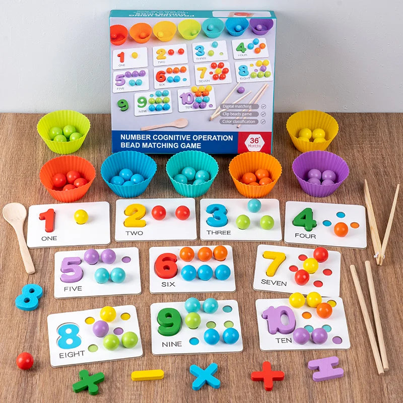Montessori Math Learning Board - Number & Arithmetic Matching Toy