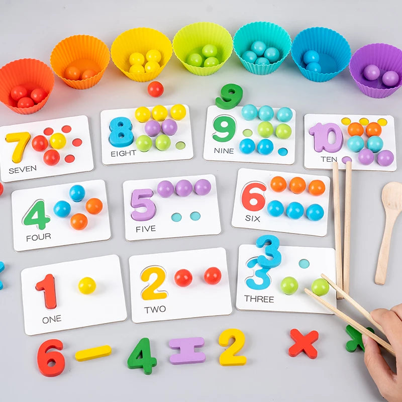 Montessori Math Learning Board - Number & Arithmetic Matching Toy