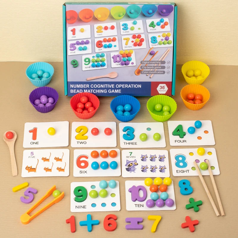Montessori Math Learning Board - Number & Arithmetic Matching Toy
