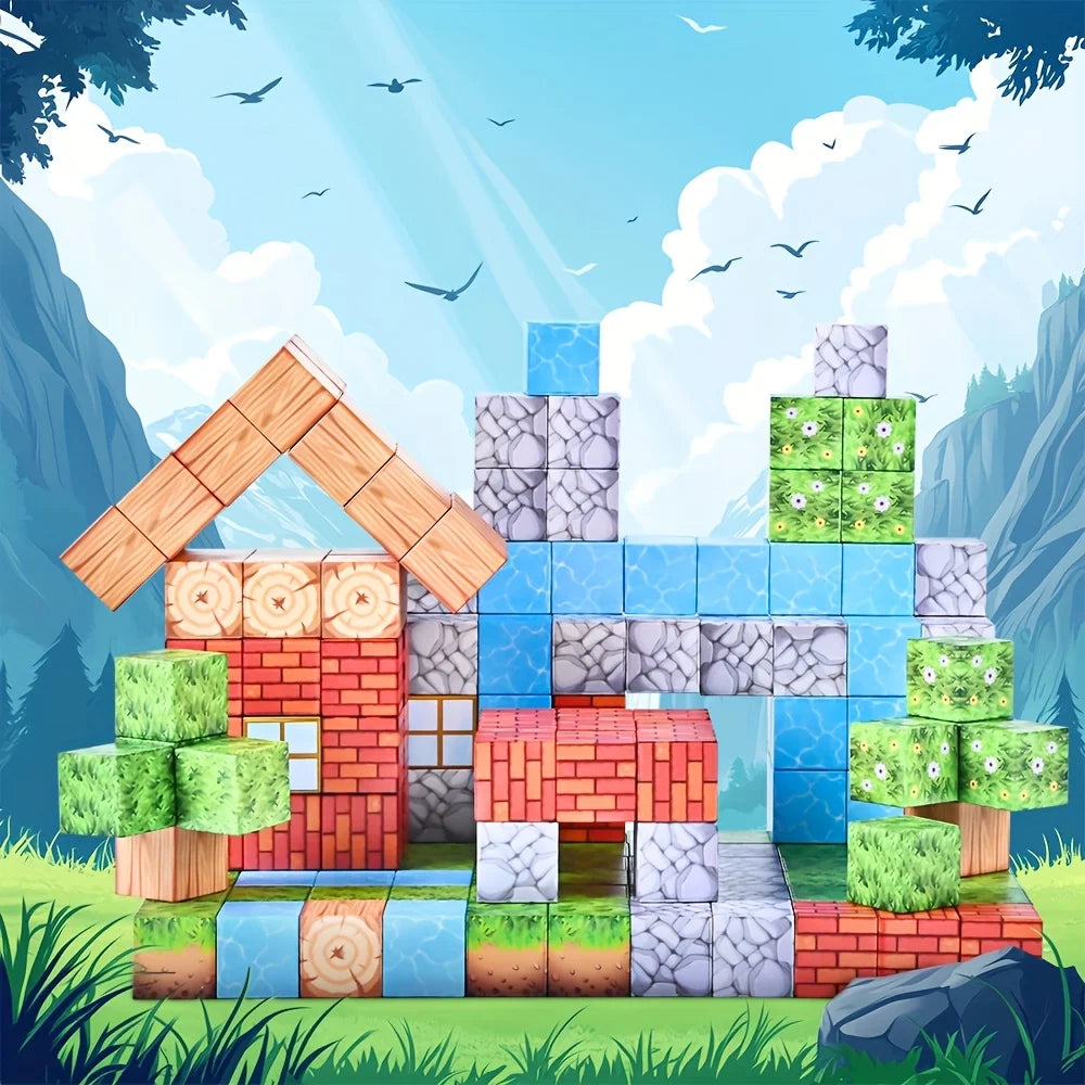 Minecraft Magnetic Building Blocks - 157 Piece Set