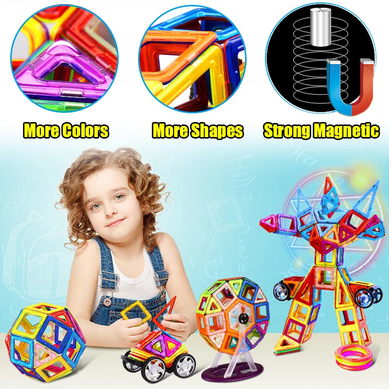 Magnetic Building Blocks Set - STEM Learning Toy