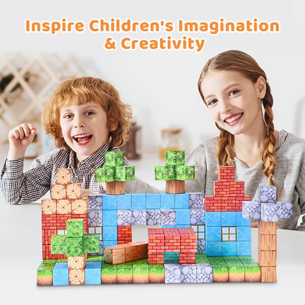 Minecraft Magnetic Building Blocks - 157 Piece Set