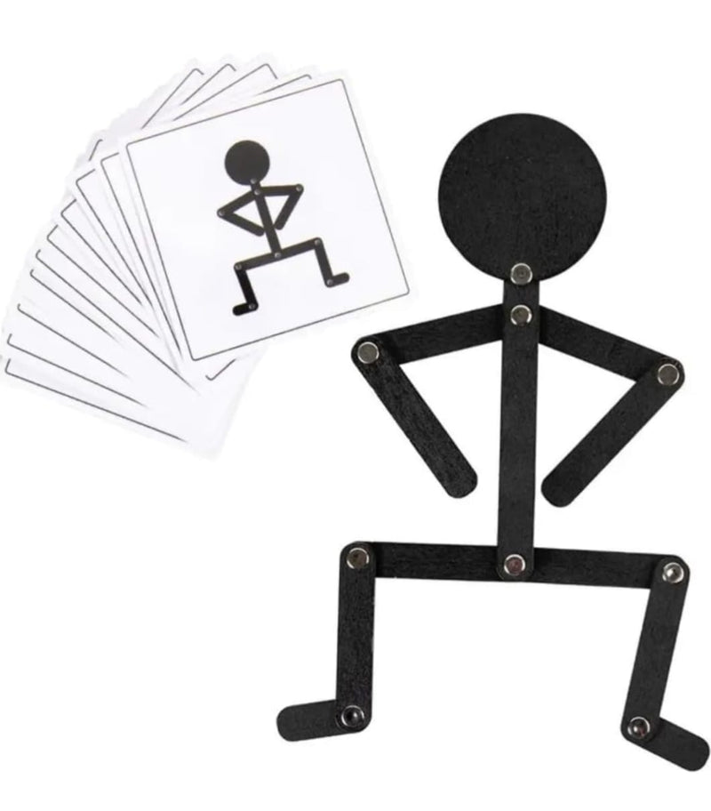Wooden Man Puzzle Toy – Creative Pose & Shape Learning Game