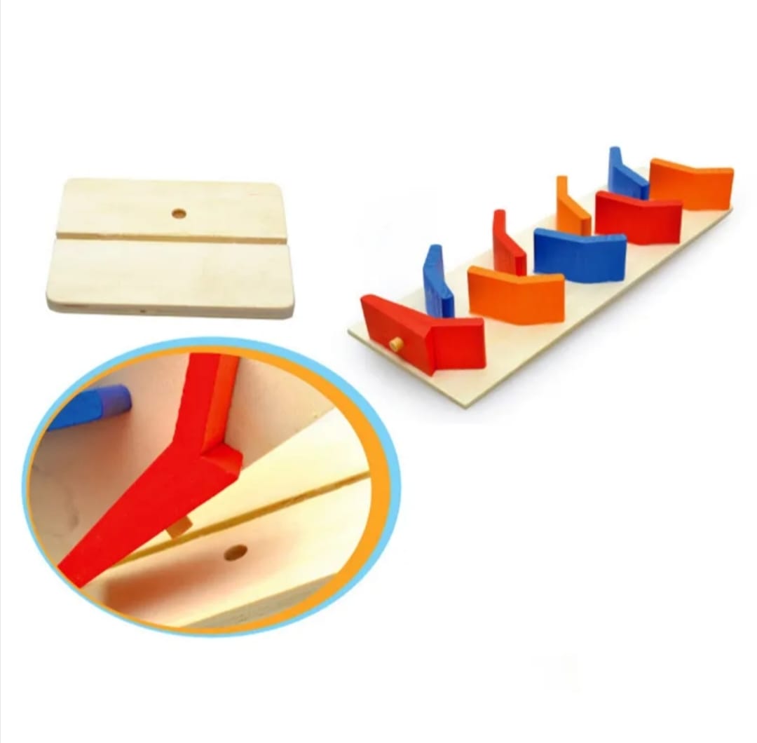 Wooden Car Ramp Racer Track with Colorful Slides & Mini Cars
