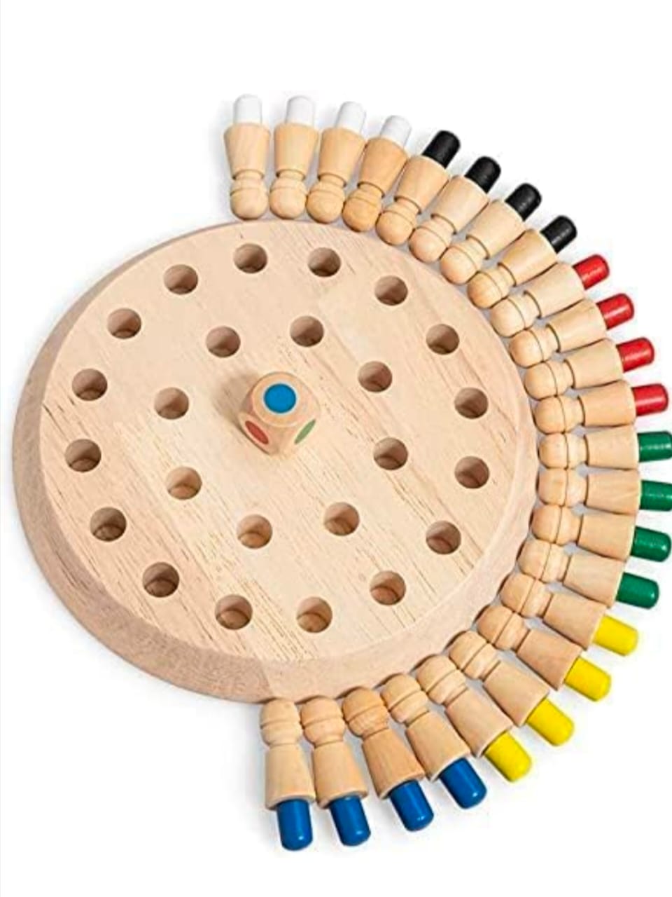 Wooden Memory chess Game – Color Peg & Dice Learning Toy
