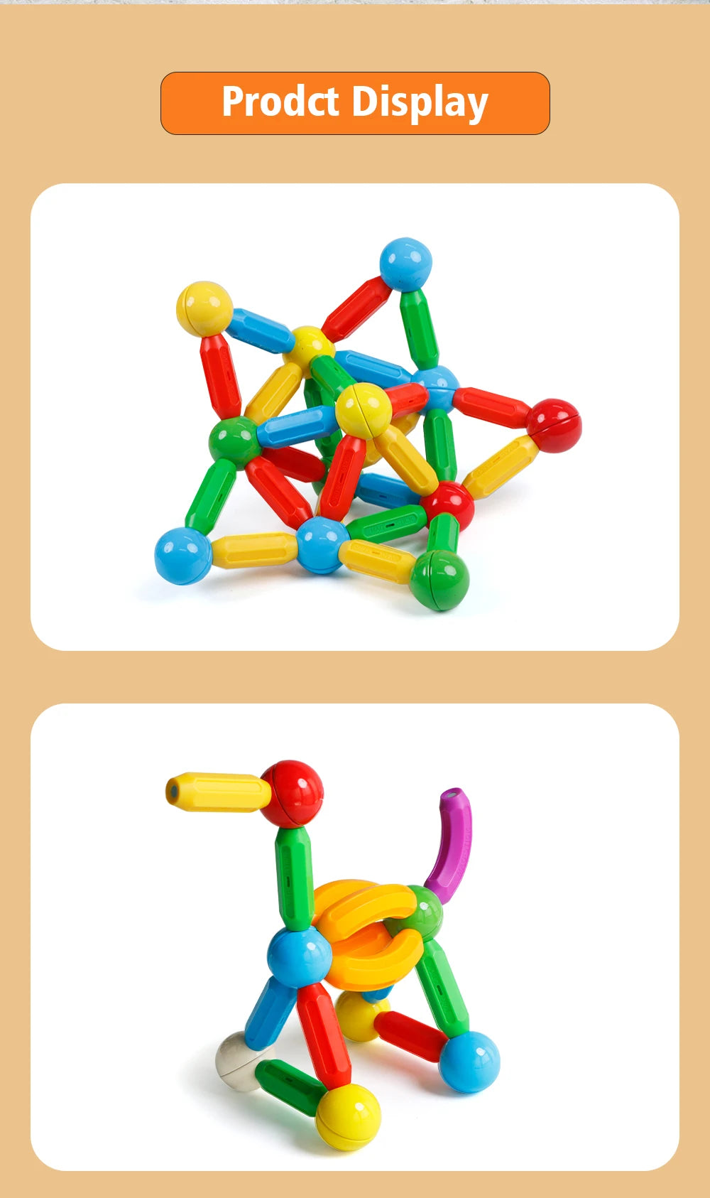 Magnetic sticks Building  Blocks Toys