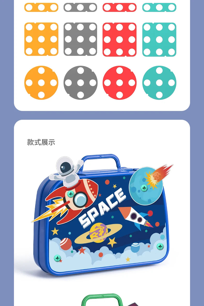 DIY Electric Drill Tool Set - 228/230pcs Building & Puzzle Toy Kit