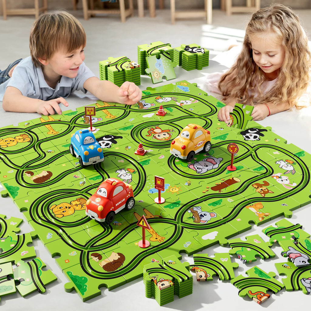 Puzzle Race Track Car Set