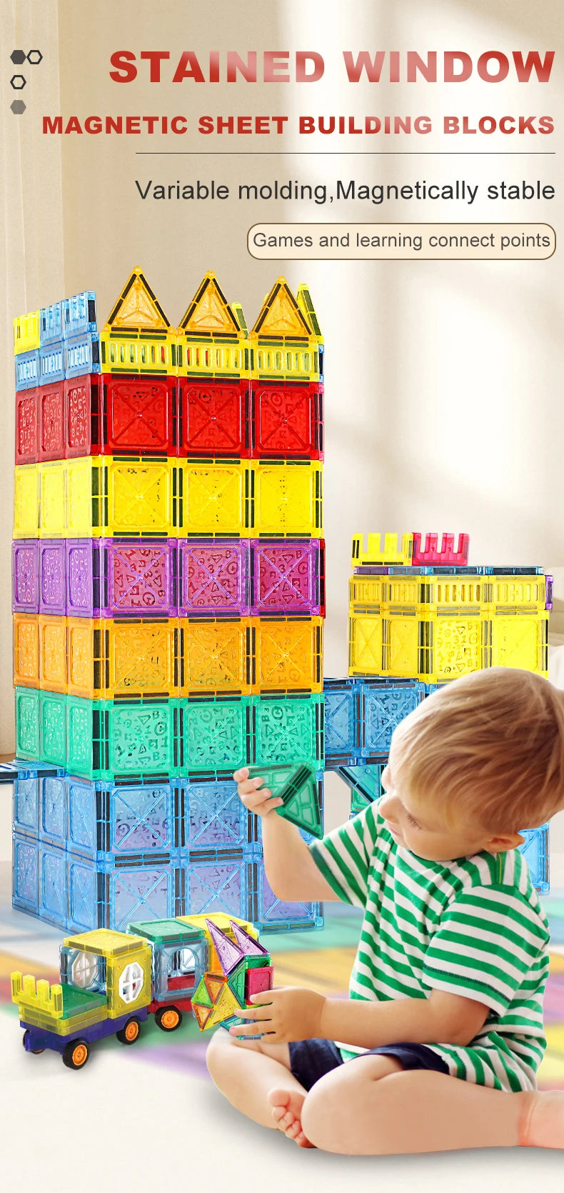 Magnetic Tiles Building Blocks