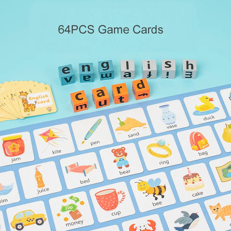 Wooden Spelling Game - Letter Matching Word Building Toy