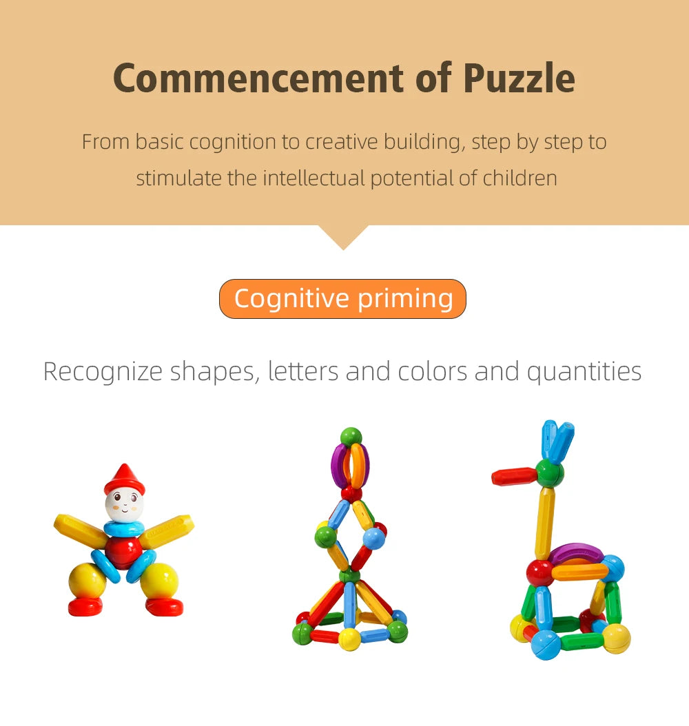 Magnetic sticks Building  Blocks Toys