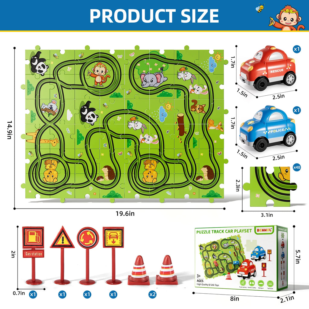 Puzzle Race Track Car Set
