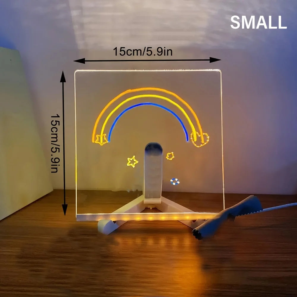 LED Message Board Night Light with 7 Pens