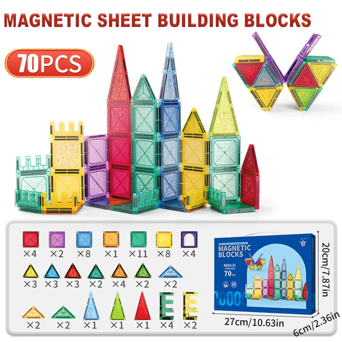 Magnetic Tiles Building Blocks
