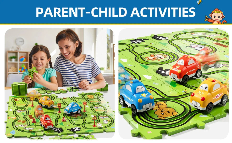 Puzzle Race Track Car Set
