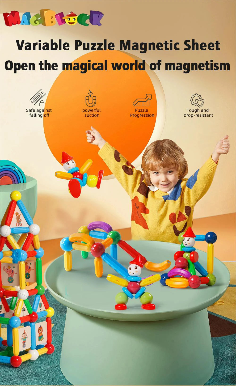 Magnetic sticks Building  Blocks Toys