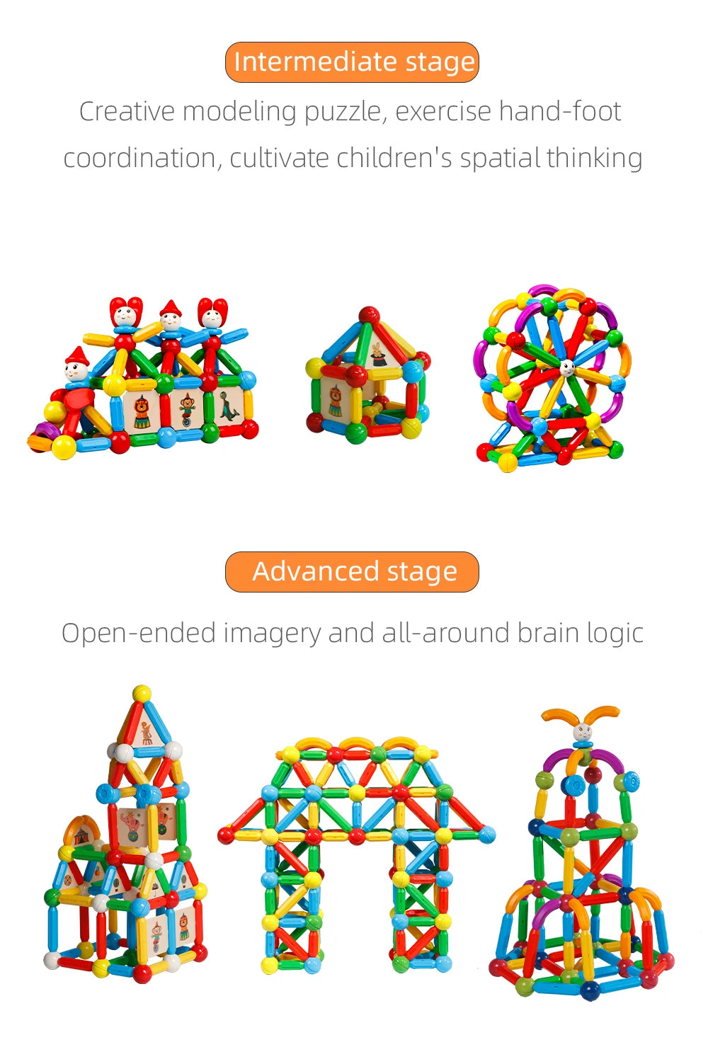 Magnetic sticks Building  Blocks Toys