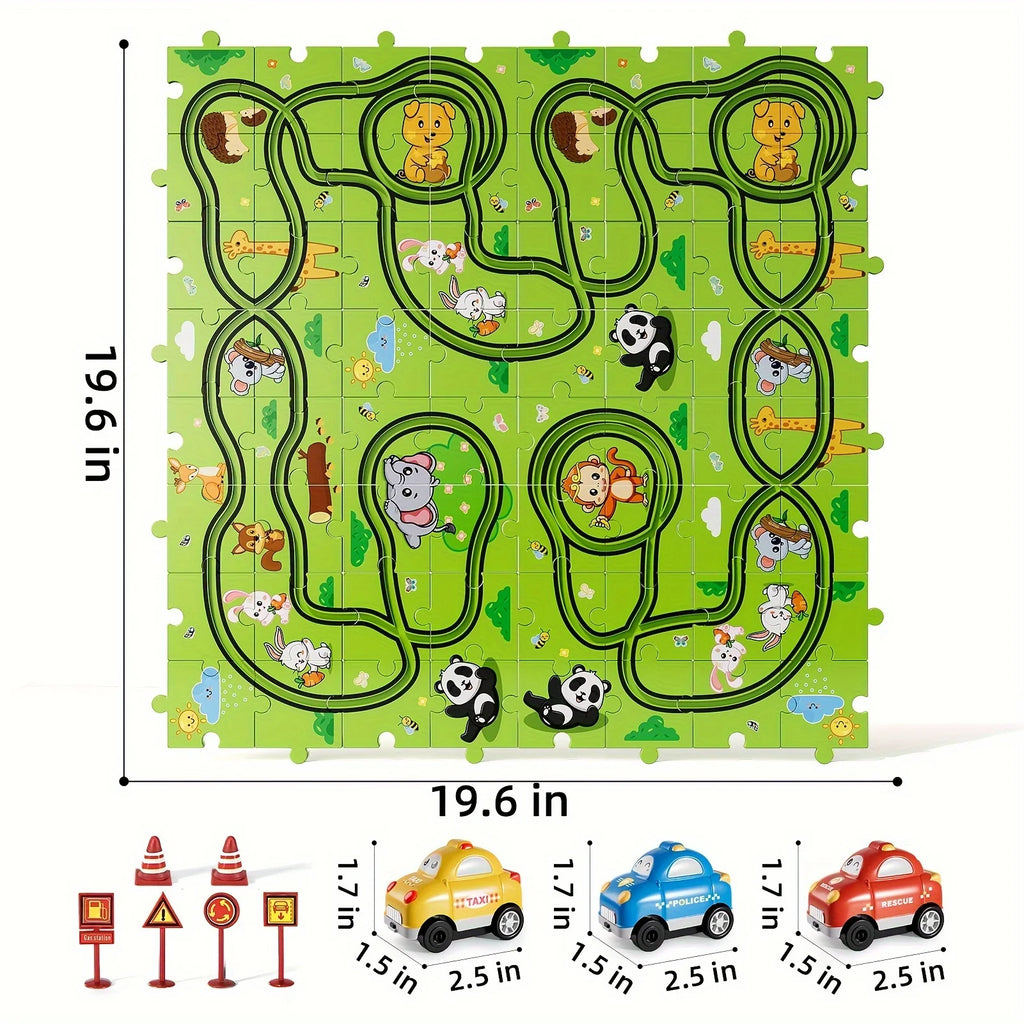 Puzzle Race Track Car Set