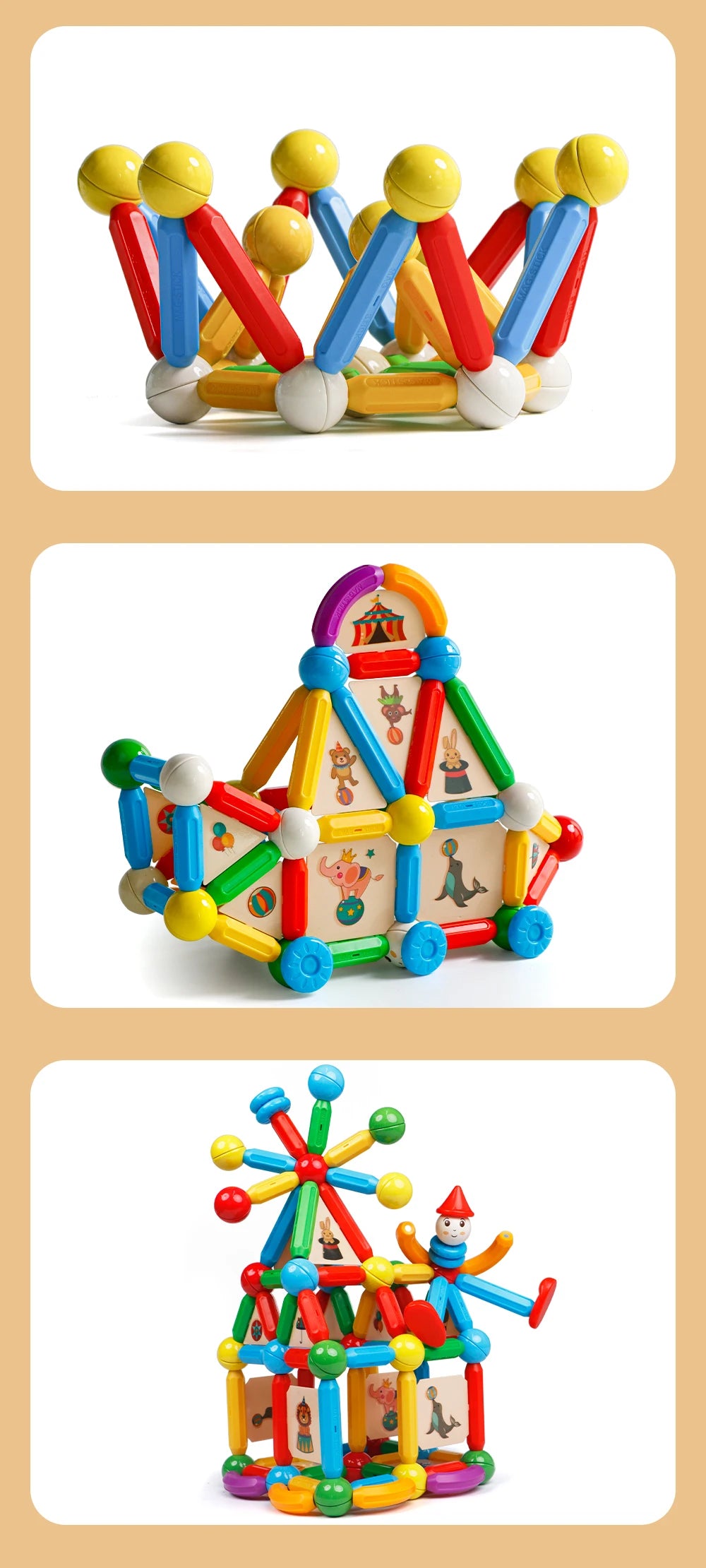 Magnetic sticks Building  Blocks Toys
