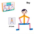 Stick Figure Sports Puzzle - Wooden Fine Motor & Coordination Toy