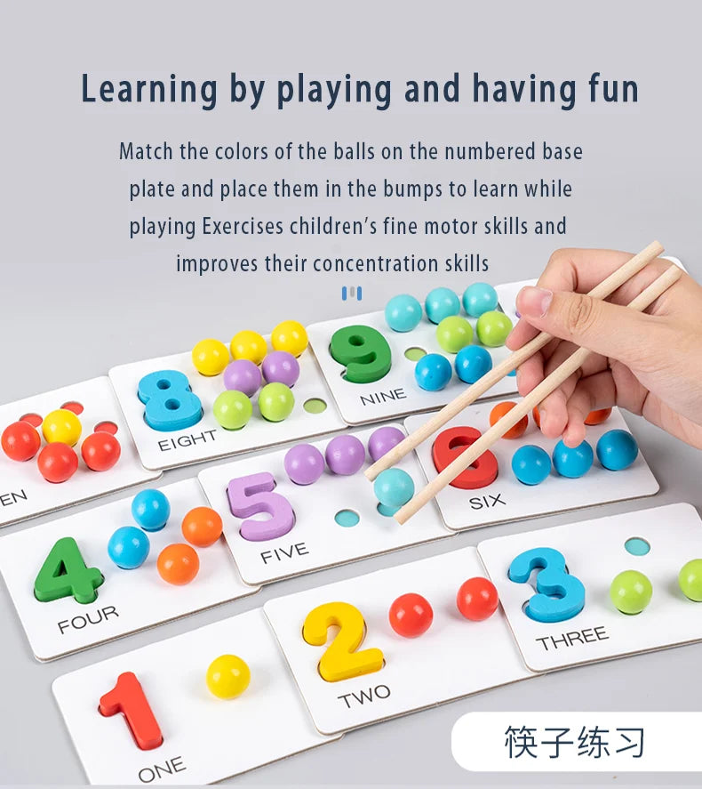 Montessori Math Learning Board - Number & Arithmetic Matching Toy