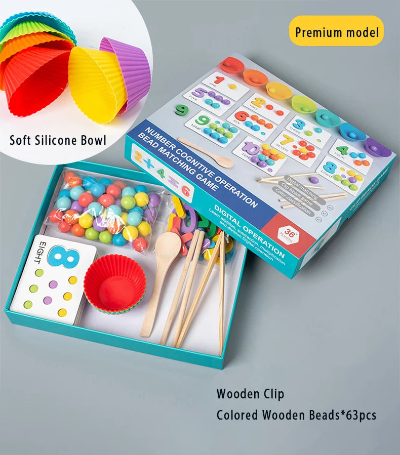 Montessori Math Learning Board - Number & Arithmetic Matching Toy