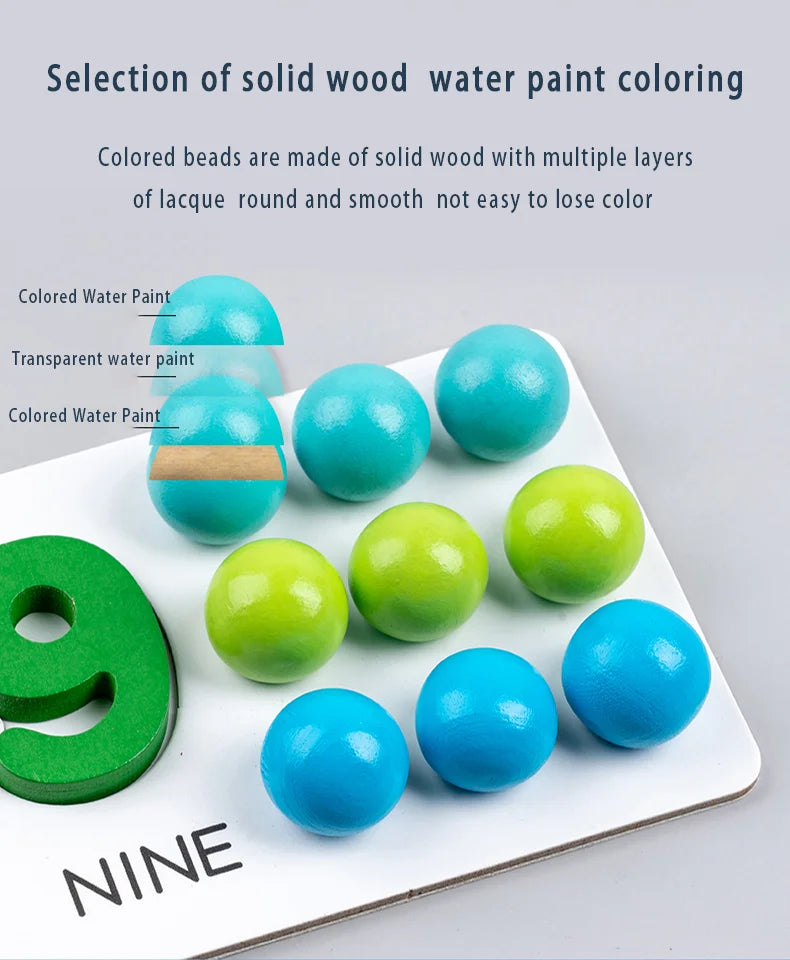 Montessori Math Learning Board - Number & Arithmetic Matching Toy