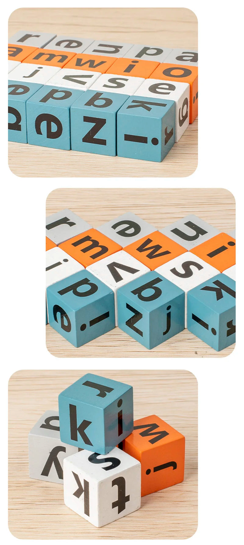 Wooden Spelling Game - Letter Matching Word Building Toy