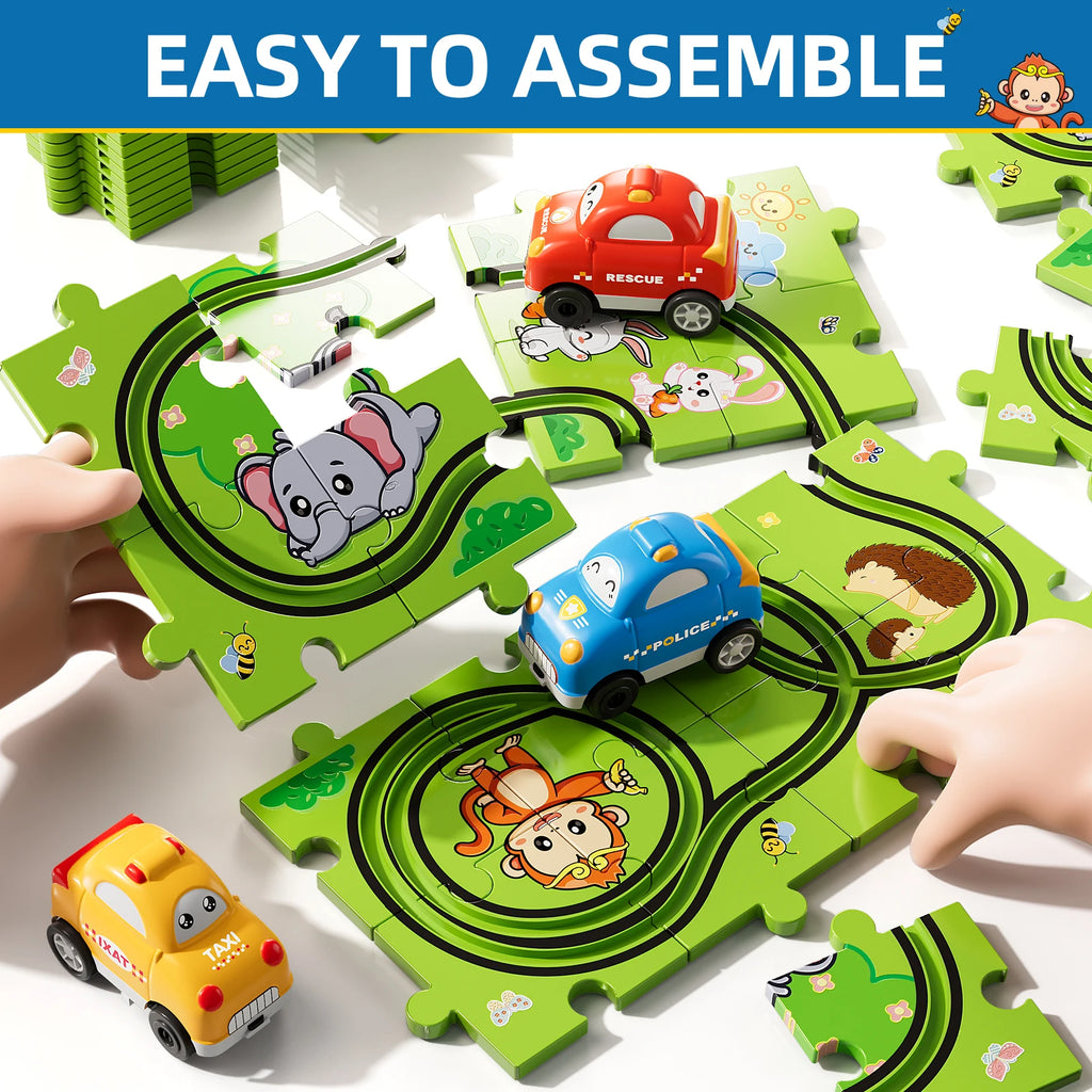 Puzzle Race Track Car Set