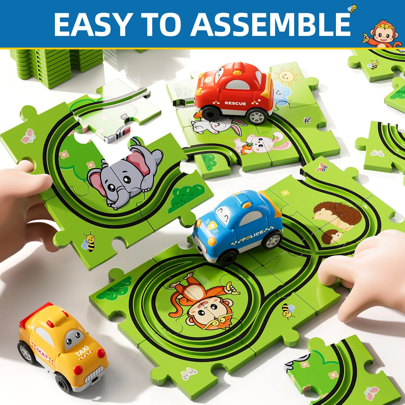 Puzzle Race Track Car Set