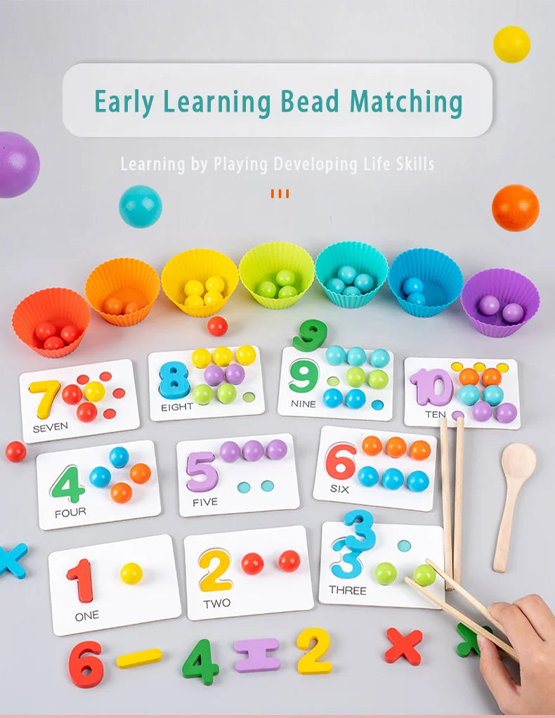 Montessori Math Learning Board - Number & Arithmetic Matching Toy