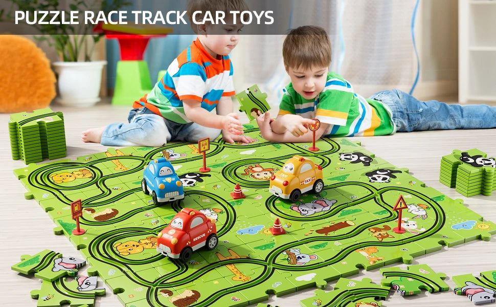 Puzzle Race Track Car Set
