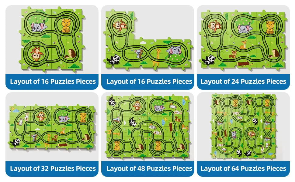 Puzzle Race Track Car Set